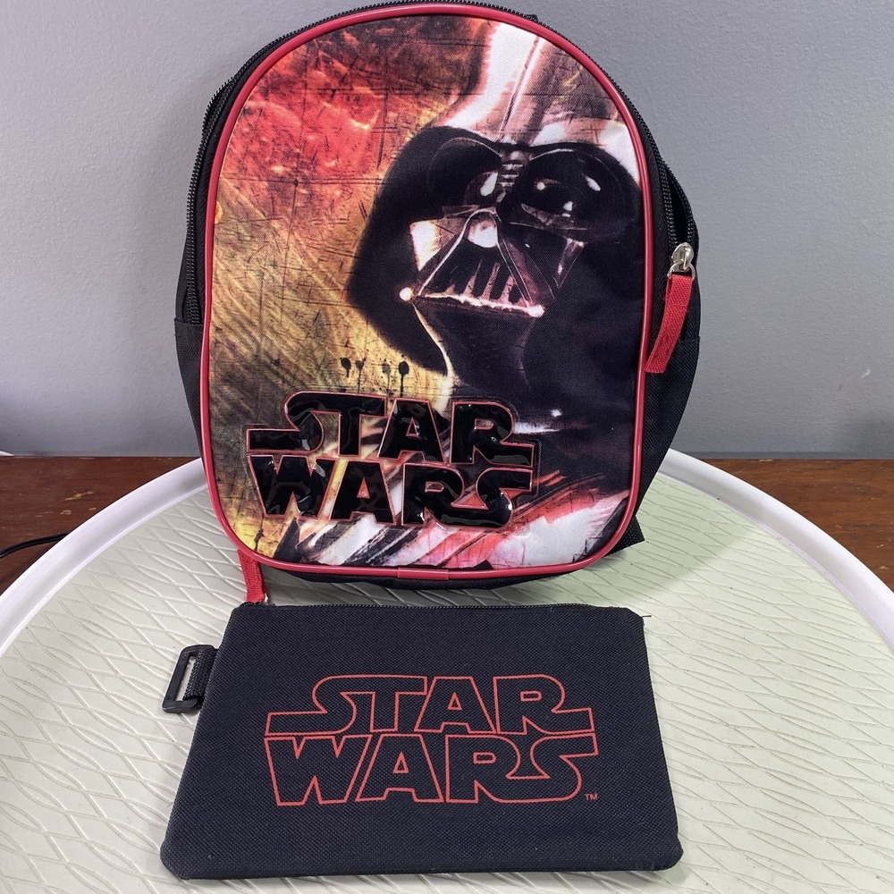 Star Wars Darth Vader Backpack w/Bonus Cloth Pencil Bag Kids School Bag Camping